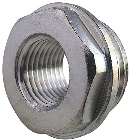 SOMATHERM FOR YOU, Réduction M15/21 F5/10 en laiton nickelé, autoétanche avec joint torique intégré, compatible avec tous les radiateurs, pour eau chaude et froide, gris/argent