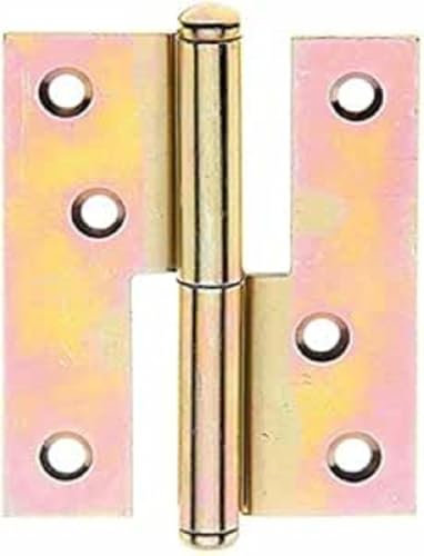 Alberts 847937 Aushebescharnier | links oder rechts | galvanisch gelb verzinkt | 80 x 65 mm | 20er Set