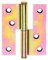 Alberts 847937 Aushebescharnier | links oder rechts | galvanisch gelb verzinkt | 80 x 65 mm | 20er Set
