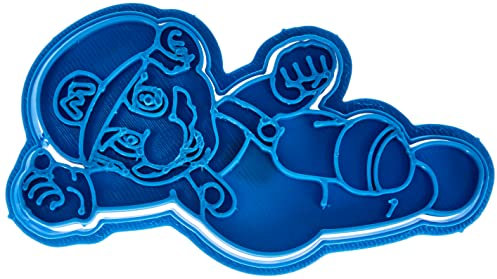 Cuticuter Mario Bros Cortador de Galletas, Diseño Mario, Plástico, Azul, 8x7x1.5 cm