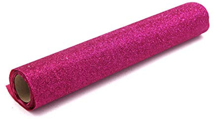 DARO DEKO Tischläufer aus Stoff 36 cm x 2 m Pink Glitzer - 1 Stück