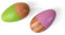 shumee Set Naturale di 2 Shaker per Uova in Legno per Neonati (6 Mesi +) - Sonaglio Musicale Montessori Organico, Afferrante, Che Stringe |Viola E Verde|