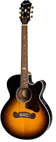 Epiphone J-200 EC Studio Parlor Vintage Sunburst Westerngitarre