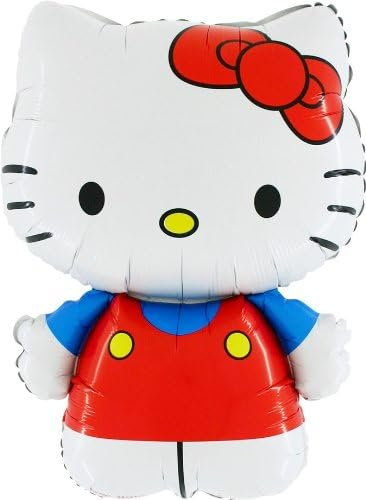 Toyland® 76cm (30) Hello Kitty Dressed In Red/Blue Shaped Foil Balloon - Kids Party Decorations