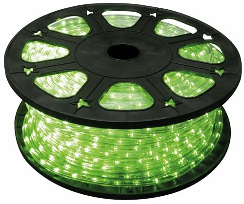 HQ-Power Tube lumineux LED, guirlande lumineuse, tube LED extérieur, cordon lumineux, flexible lumineux, décoration pour intérieur et extérieur, 36 LED/mètre, vert, 45 m