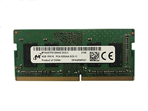 Micron MTA4ATF51264HZ-3G2J1 - Modulo di memoria DDR4 a 260 pin SODIMM (PC4-25600) da 4 GB, 3200 MHz, per computer portatili, desktop mini e tutto in uno
