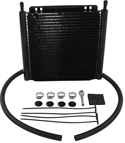 Refroidisseur D'huile, Radiateur Noir de Rangées du Système de Refroidissement D'huile D'alliage D'aluminium de Refroidisseur D'huile de Transmission 26 Pour Camionnettes, Camping-cars de Classe C