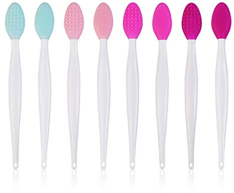 Brosse de nettoyage double face en silicone pour enlever les points noirs et le visage, durable et pratique
