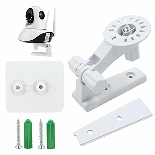 Mural Muraux Caméea Support Fixation - Réglable Accessoires Universel Montage Plafond Intérieure Extérieure Rotation de 135 Degrés avec Vis 6mm pour Camera Sécurité1Pièce, Blanc