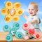 3 Pièces Toupie Jouets Dessin Animé Océan Spinner - Table Ventouse Gameplay Sensoriels Rotative pour Chaise à Manger Bébé Baignoire - Cadeaux pour Enfants