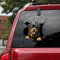 fabisup Lustige Rottweiler Riss 3D Auto Aufkleber Dekoration SUV Fenster Glas Aufkleber Rottweiler Riss Vinyl Hund Auto Fenster Aufkleber
