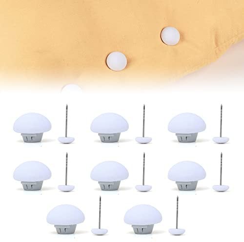 TUKNN Bettdeckenbezug Klammer,Bettdecke Clips Fixer, rutschfest Bettbezug Clips Kunststoff, Duvet Cover Clips Bettdecke Pins Pilzbefestigungsclip mit Knopf, 8 Stück, Weiß