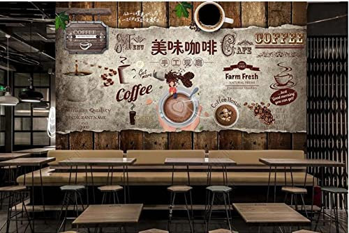 Fototapete Benutzerdefinierte 3D-Wandbild Coffee-Shop-Hintergrundwand-200Cmx140Cm