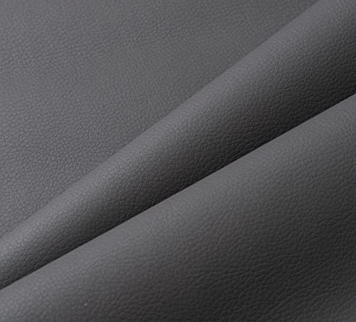 IPEA Kunstleder Dunkelgrau für Dekor und Beschichtung 140 x 50 cm - Made in Italy - Kunstleder für Sofas, Stühle, Kleidung, Accessoires - Polsterstoff Bezugsstoff Lederoptik - Halben Meter