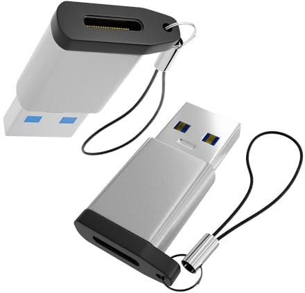 DMD Collective - USB to USBC Adapter for iPhone 16 16e 15 Car Charger Adapter 2Pack, Type C to Type A Cable Converter for Apple Watch 10 9,iPhone 14 13 12 Pro Max Plus,AirPods,Samsung Galaxy S25,17