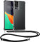 kwmobile Carcasa Compatible con TCL 40 SE Funda con Cuerda - Funda con Correa Colgante - Cordón Ajustable - Bordes elevados