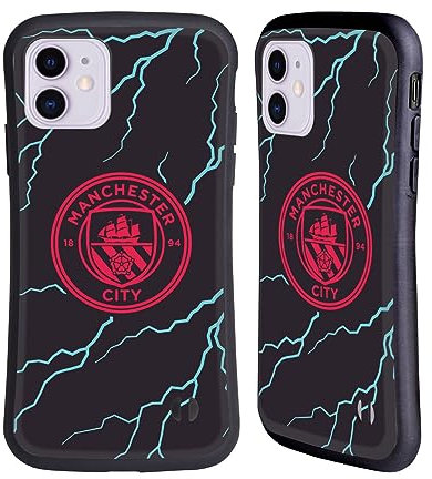 Head Case Designs Officially Licensed Manchester City Man City FC Third 2023/24 Badge Kit Hybrid Case Compatible With Apple iPhone 11