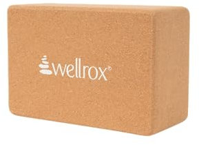 WELLROX Kork-Yoga-Block, Yoga-Blöcke, Kork-Yoga-Blöcke, Kork-Yoga, Yoga-Bolster für regeneratives Yoga, Yoga-Ziegel, Übungsblock, 10,2 x 15,2 x 22,9 cm