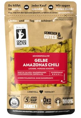 Bremer Gewürzhandel Amazonas Chili gelb, ganz, scharfe getrocknete Chili, 25g