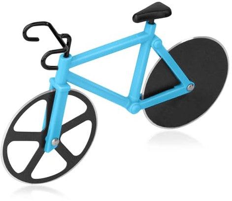 AYNKH Bicycle Pizza Cutter, Dual Wheels with Non-Stick Stainless Steel Super Sharp Blades, Creative Slicer Novelty Gift Party Supplies Kitchen Gadgets