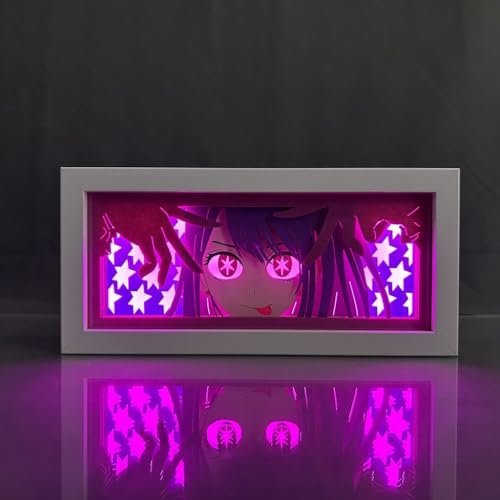 Oshi no Ko Lampada a LED Hoshino Ai Figura Lampada Anime Oshi no Ko Manga Illusion Luci notturne Decorazione per la casa Regali di compleanno per ragazzi e ragazze