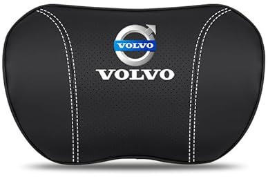 MMHGFIR Auto Nackenkissen für Kopfstütze, für Volvo XC60 2018-2021 Autokissen Aus Leder Und Memory Foam, Reisekissen Zur Nackenstütze,Bequemes/Atmungsaktives,A-1pcs