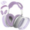 Case für AirPods Max Kopfhörer, Anti-Kratzer Silikon Ohrpolsterhülle Abdeckung/TPU Ohrbecherabdeckung/Stirnbandabdeckung für AirPods max, 3-in-1 Airpods Max Zubehör Silikon Schutz Hülle (Purple)