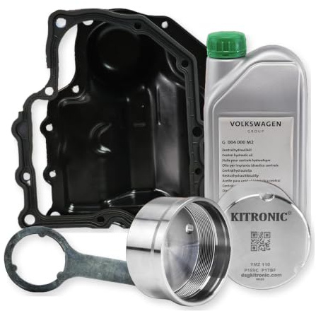 KITRONIC Druckspeicher Reparatursatz DQ200 für DSG 7-Gang Mechatronik OAM kompatibel mit VW | inkl. Montageschlüssel & Dichtung (Set mit VW Öl)
