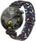 DEALELE Strap Compatible with Huawei Watch GT5 Pro 42mm / GT5 41mm / GT4 41mm / Garmin Venu 3S / Forerunner 265S / Fossil Women's Gen 6, 18mm Colorful Elastic Nylon Loop Bands for Women, Black