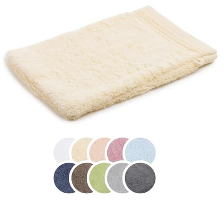 liebling Waschhandschuh luxuriöse Baumwolle Zero Twist, Serie Lille, 600 gr. / m², 16 x 21 cm, 60 Grad, Ultra weich, saugstark, Farbe: vanille