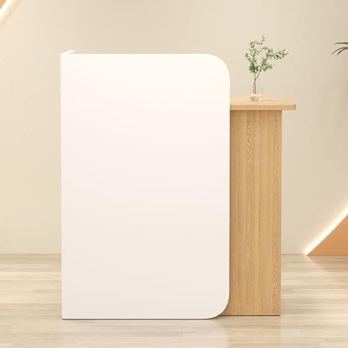 Modern Rezeption,Rezeptionstheke Empfangstresen mit Schubladen,Klein Tresen Bar Theke,MDF Tisch Kassentisch Thekentisch,Rezeptionstresen Büromöbel,für Hausbar Verkaufstheke Nagelstudio Bartheke(White