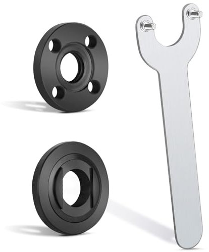 Angle Grinder Adjustable Spanner, Angle Grinder Key Wrench Flange Wrench Metal Lock Nut 125 Pressure Plate Compatible with Milwaukee Makita 193465-4 Bosch Black & Decker Ryobi 4.5 5 5/8-11