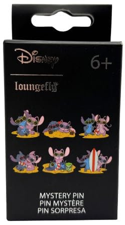 Loungefly - Lilo & Stitch - Angel Beach Scene - Blind Purchase - 1 of 6 To Collect - Lilo and Stitch - Blind Box - Pins de Esmalte - Broche Coleccionable - para Mochilas Y Bolsos - Idea de Regalo