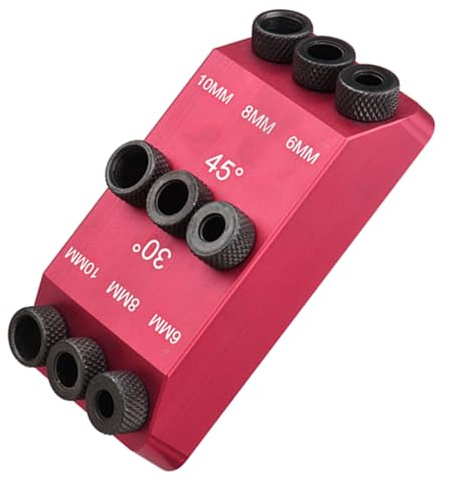 30°/45°/90° Angle Drill Hole Guide Jig, Angle Tool for Angled and Straight Hole, Woodworking Tools Carpentry Locator