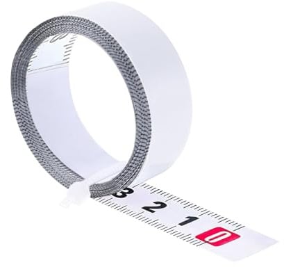 1 Rolle Maßband aus Kohlenstoffstahl, Measuring Tape, 2m Rechts Nach Links | Selbstklebend, Metrisches Lineal, 2 m, 13 mm Breite, Maßband, zum Messen von Werkbank, Tisch, Maschine, Tabelle