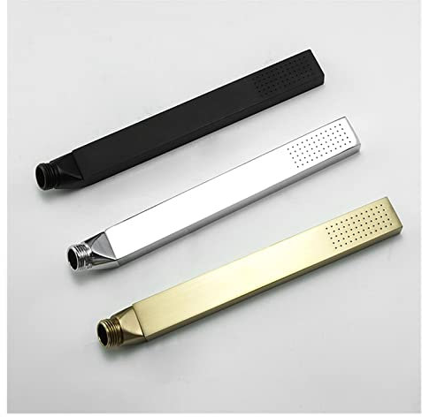 Set doccia portatile in ottone con supporto a parete e tubo flessibile cromato nero oro (colore: oro)