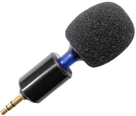 Rfeeuubft Video Recording Microphone Mini Condenser Record Interview Vlog Mic for SLR Camera Black