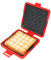Microwave Toastie Maker, Mini Sandwich Press Toaster Cordless Panini Maker Dishwasher Safe for Grilled Cheese & Breakfast, 4 Colors (Red)