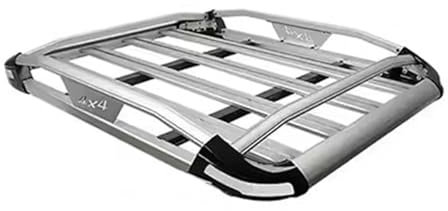 SQIFBA Dachträger 127X96/140X100CM Autodach Sport Frachtkorb Dachgepäckträger & -Boxen(Silver 127x96x15 cm)