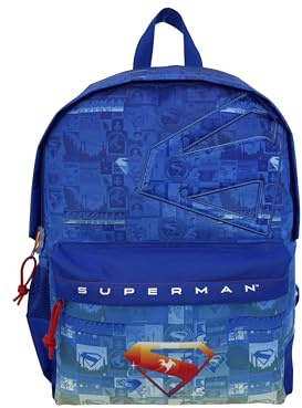 CYPBRANDS - Superman, Rucksack, Schulrucksack, Taschen, Blaue Farbe, Offizielles Produkt