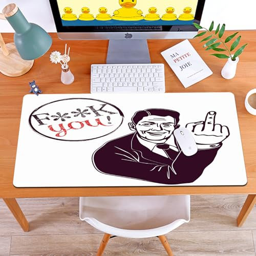 MYAUEYSU Gaming Large Desk Pad Washable Large Mouse Mat, Mouse Pad with Anti-Slip Rubber Base Extended for Office,silhouette human finger in black,12x31.5in