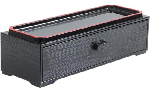 Keuyeo Wooden Cutlery Box with Lid Pullout Cutlery Storage Box Elegant Utensil Holder Chopsticks Storage Box for Kitchen