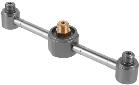 VICASKY Gas Bottle Converter and Gas Tank Splitter Aluminum Alloy Dual Head Camping Adapter for Portable Stove and Lantern