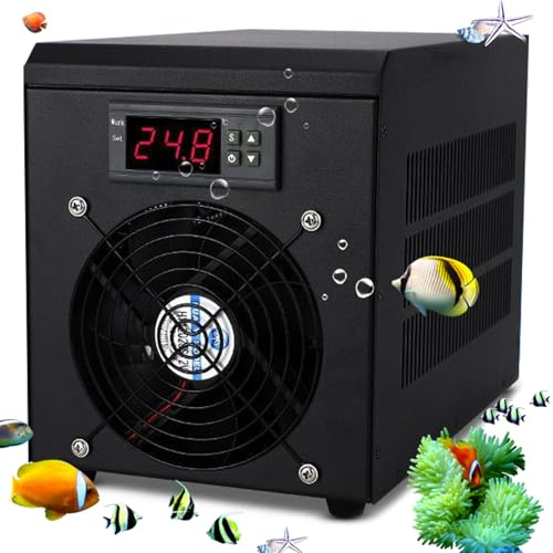 Aquarium Chillers, Water Chiller Cooler Aquarium Cooling Adjustable Hydroponics, 60L/160L/300L Air-Cooled Quiet with Compressor Refrigeration for Coral Reef Tank,