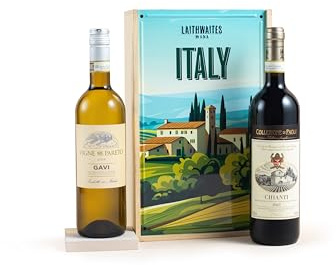 Laithwaites Wine Gift Set (Italy Red White Wine Duo) Wooden Gift Box, 2 x 75cl Bottles