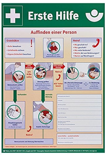 Sport-Tec Erste Hilfe Poster Anatomie Din A2 medizinische Lehrmittel