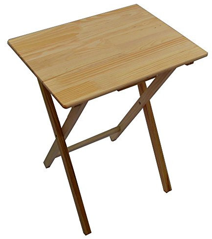 Home Vida Folding Wooden TV Dinner Laptop Snack Table, Natural