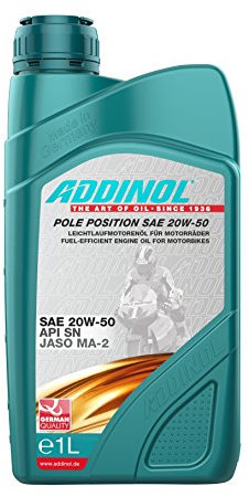 ADDINOL POLE POSITION SAE 20W-50 4T Viertaktmotorräder, 1 Liter