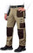 Leber&Hollman Herren Arbeitshose LH-FMN-T B, 65% Polyester 35% Baumwolle 270 g/m2, Bundhose mit Taschen für Knieschoner, 9 Multifunktionstaschen+ Schlaufe und Schlüsselhaken Beige-braun-schwarz 58
