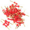 50pcs Lazos Decorativos Alambre Metálico para Bolsas de Dulces Galleta Color Rojo
